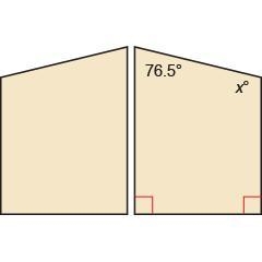 18. The angles for the construction of a wooden double gate are shown in the diagram-example-1