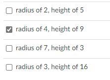 Cones A and B both have volume 48π cubic units, but have different dimensions. Cone-example-1