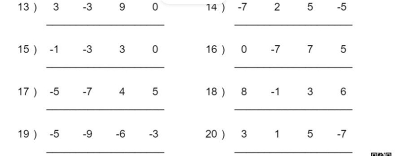 Integers least to greatest-example-1