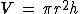 The volume, V, of a cylinder with radius r and height h is given. A social studies-example-1