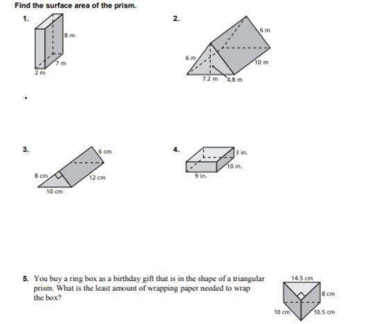 Help please I just need the surface areas ill give 15 points.Answers only Please-example-1