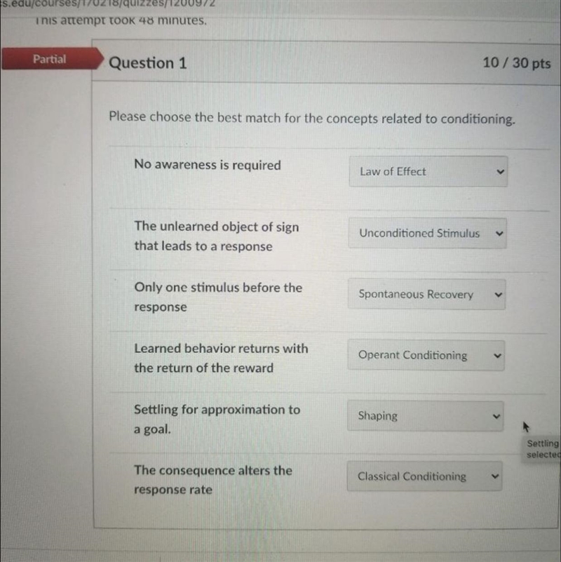 Please choose the best match for the concepts related to conditioning-example-1