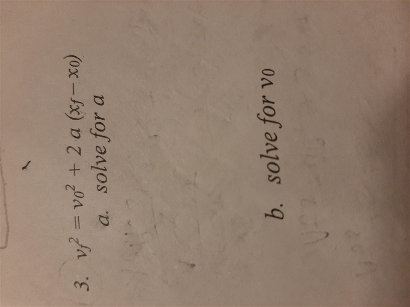 I REALLY NEED HELP WITH PHYSICS ASAP!!! Vf^2 = v0^2 + 2a (xf - x0) Solve for a-example-1