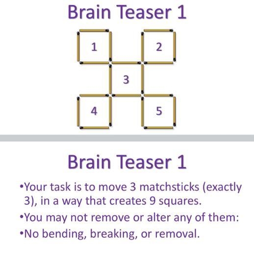 Your task is to move 3 matchsticks (exactly 3), in a way that creates 9 squares. •You-example-1