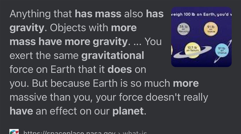 Do Planets with more mass have more gravity than planets with less mass-example-1