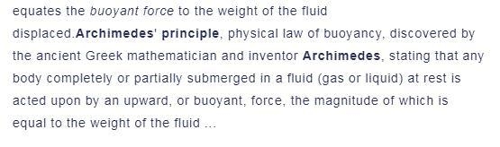 Differences between law of flotation and Archimedes's principle​-example-1