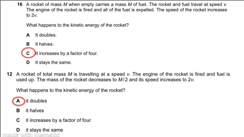 Both of these questions are the same but their answers in the answer key are different-example-1