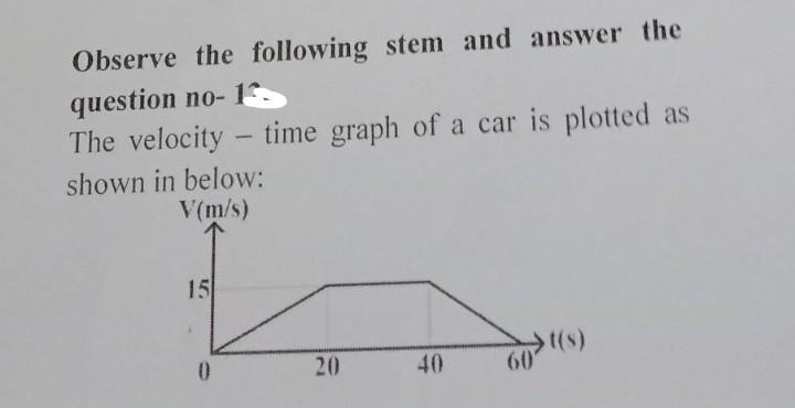 1. What is the total distance the car moves until it stops? a. 250 m b. 450 m c. 300 m-example-1