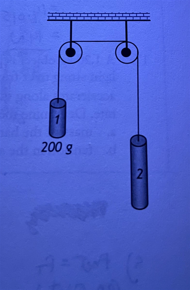 two masses are attached by a light string and looped over two frictionless pulleys-example-1