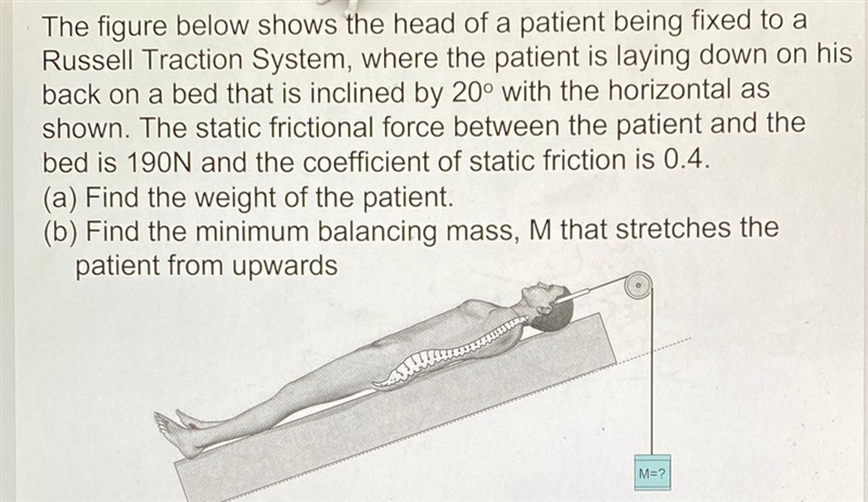 The figure below shows the head of a patient being fixed to a Russell Traction System-example-1