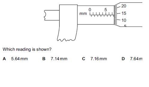 The prefix micro means: (a) Option 1 5.64 (b) Option 2 7.14 (c) Option 3 7.16 (d) Option-example-1