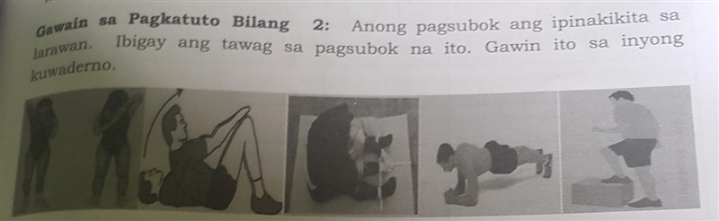 Pagkatuto Bilang 2: Anong pagsubok ang ipinakikita sa Ibigay ang tawag sa pagsubok-example-1