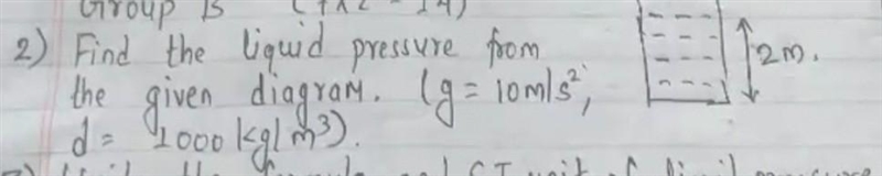 Someone please help!! what is the formula and SI unit of liquid pressure.​-example-1