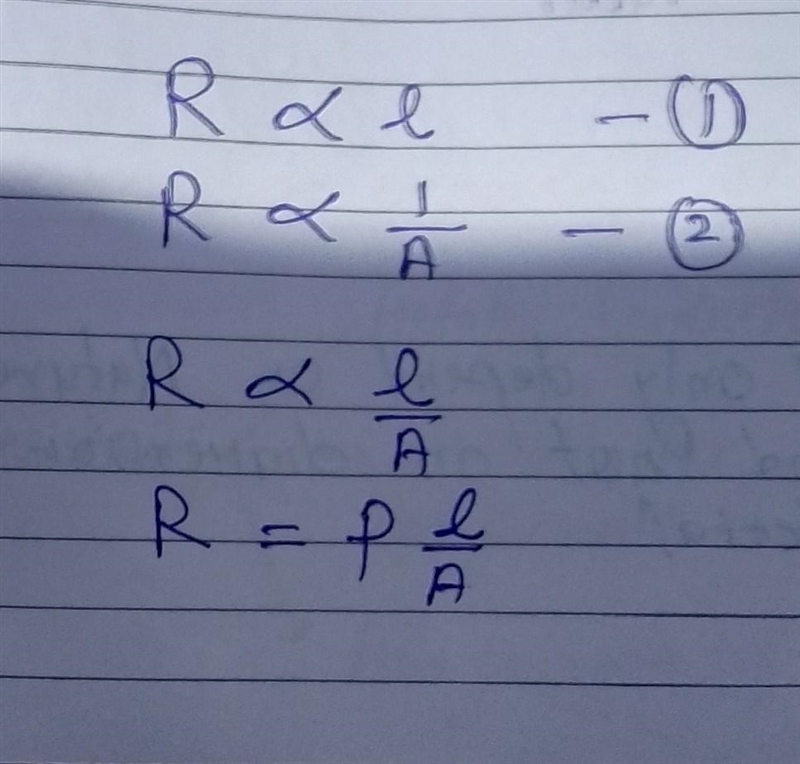 8. Define resistance and resistivity and also give the relation between them. Explain-example-2