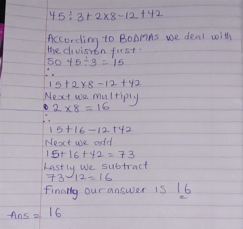 Simplify 45÷3+2×8-12+42​-example-1