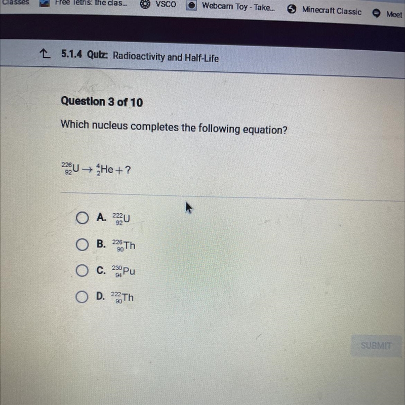 HELP pleaseee which nucleus completes the following equation?-example-1