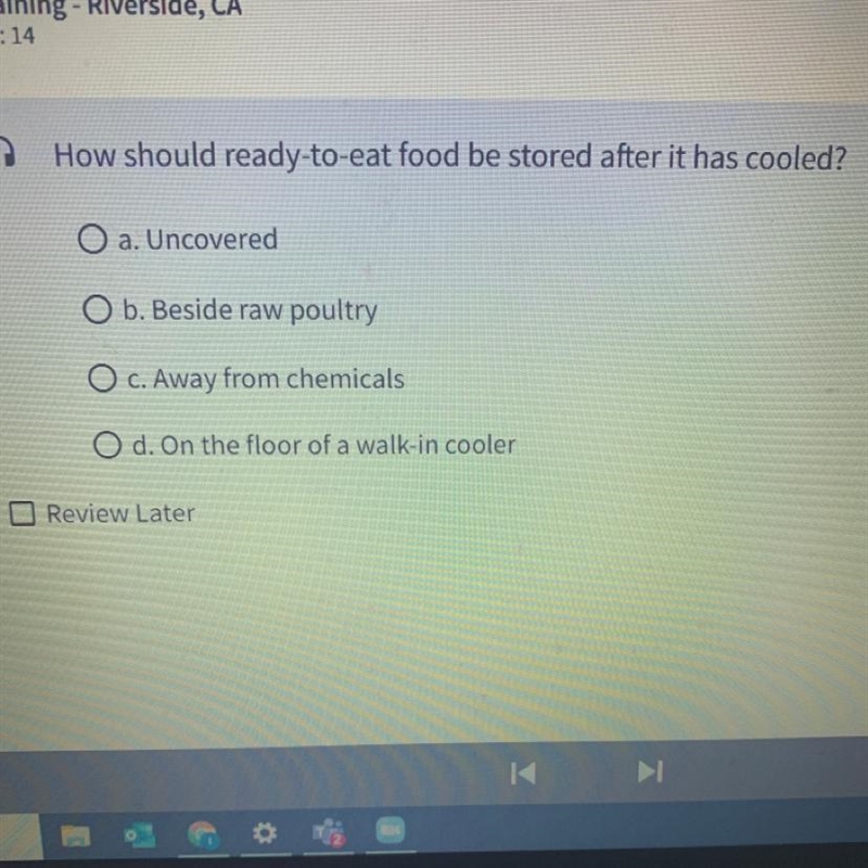 How should ready-to-eat food be stored after it has cooled?-example-1