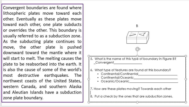 Pleas ehelp about convergent boundaries and don't spam I really need help on a few-example-1