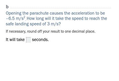 Acceleration - Opening the parachute-example-2