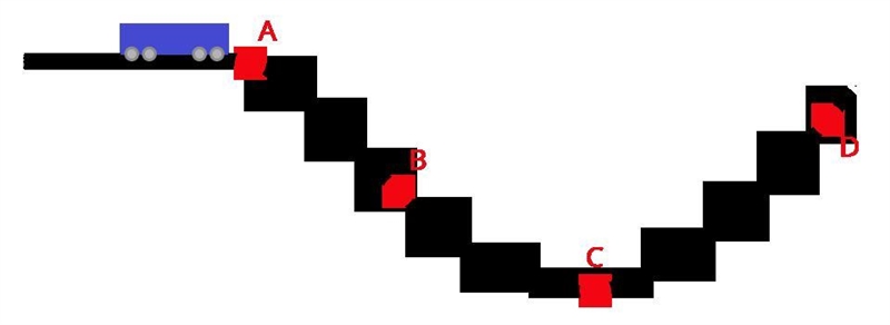 At which point is the kinetic energy of the roller coaster at its maximum, and the-example-1