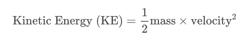 What is the formula for calculating kinetic energy? KE = one halfmv2 KE = 2mv2 KE-example-1