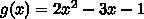 What is the equation for g, which is f(x) = 2x2 + 3x − 1 reflected across the y-axis-example-1