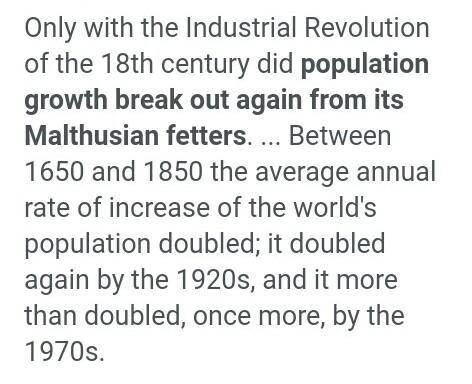 How the global population was affected by the Industrial Revolution-example-1