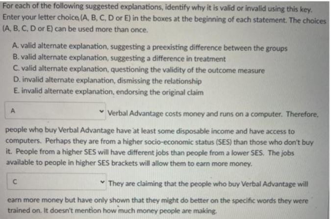 For each of the following suggested explanations, identify why it is valid or invalid-example-1