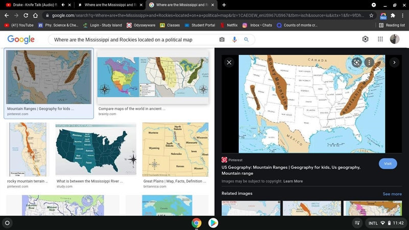 Where are the Mississippi and Rockies located on a political map-example-1