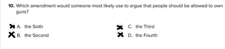 Which amendment would someone most likely use to argue that people should be allowed-example-1