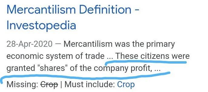 These were raised in large quantities and sold for profit. Cash Crop Charter Mercantilism-example-1