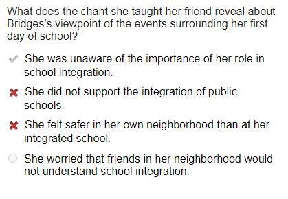 What does the chant she taught her friend reveal about Bridges's viewpoint of the-example-1