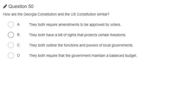 How are the Georgia Constitution and the US Constitution similar?-example-1