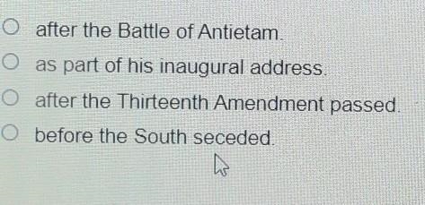 President Lincoln issued the Emancipation Proclamation​-example-1