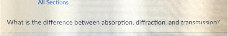 What is the difference between absorption, diffraction, and transmission?-example-1