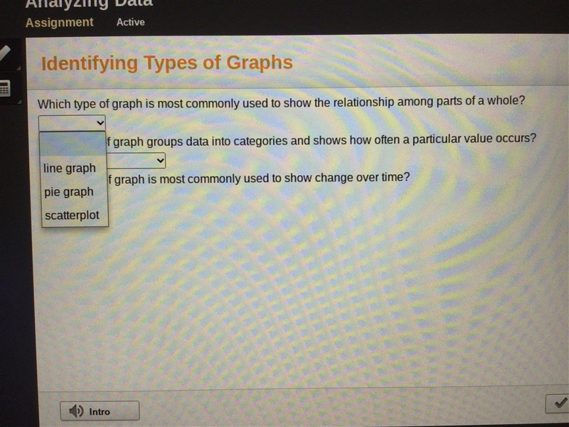 Which type of graph is most commonly used to show the relationship among parts of-example-1