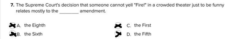 the supreme court's decision that someone cannot yell "fire!" in a crowed-example-1