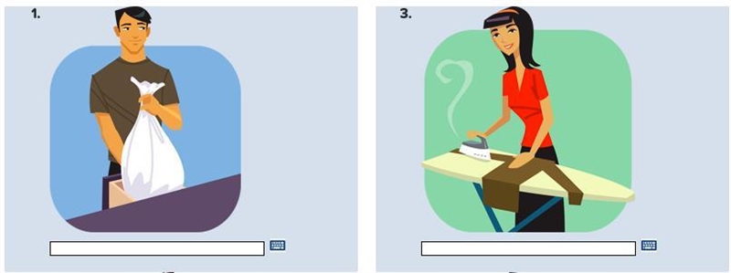 VOCABULARIO: PREPARACIÓN Los quehaceres domésticos Write the chore depicted in each-example-1