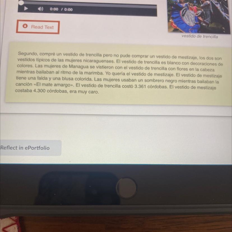 Segundo, compré un vestido de trencilla pero no pude comprar un vestido de mestizaje-example-1