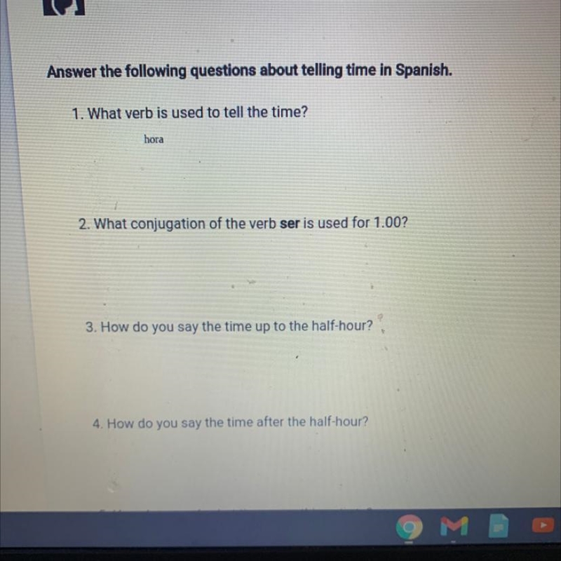 5. How do you ask what time something starts? 6. If your giving the time up to the-example-1