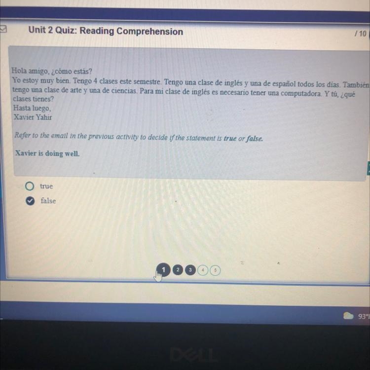 Hola amigo, ¿cómo estás? Yo estoy muy bien. Tengo 4 clases este semestre. Tengo una-example-1