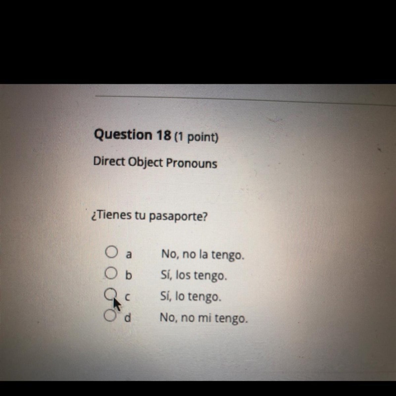 Direct object pronouns. Someone please help me out bro, this assignment is dude by-example-1