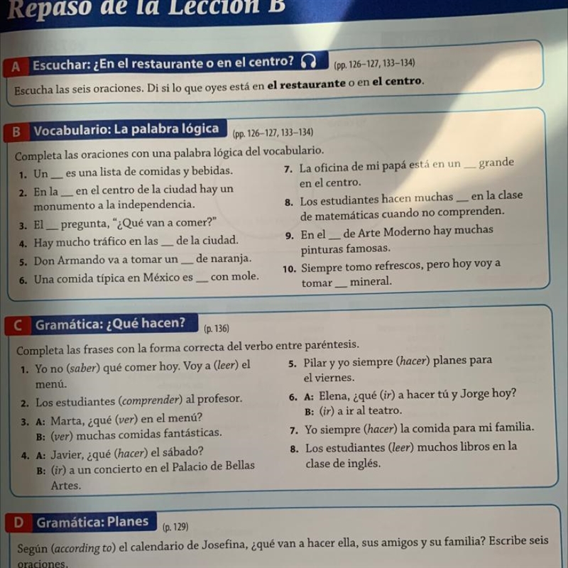 I need help The one that says B:vocab 1-10 and C 1-8 *30 points*-example-1