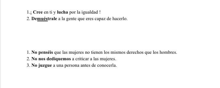 Hi, Can you help me with these exercises in Spanish B)transform the sentences of these-example-1