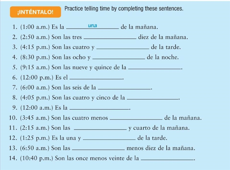 Time practice - spanish-example-1