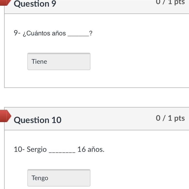 I got these 2 wrong. The subject verb can be either 1- Tenemos 2- Tienen 3- Tiene-example-1