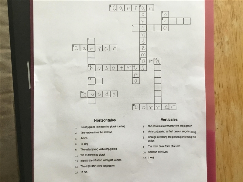 Use the best choice to complete the crucigrama-example-1