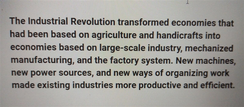 AP WORLD HISTORY How did the Industrial Revolution transform the global economy?-example-1