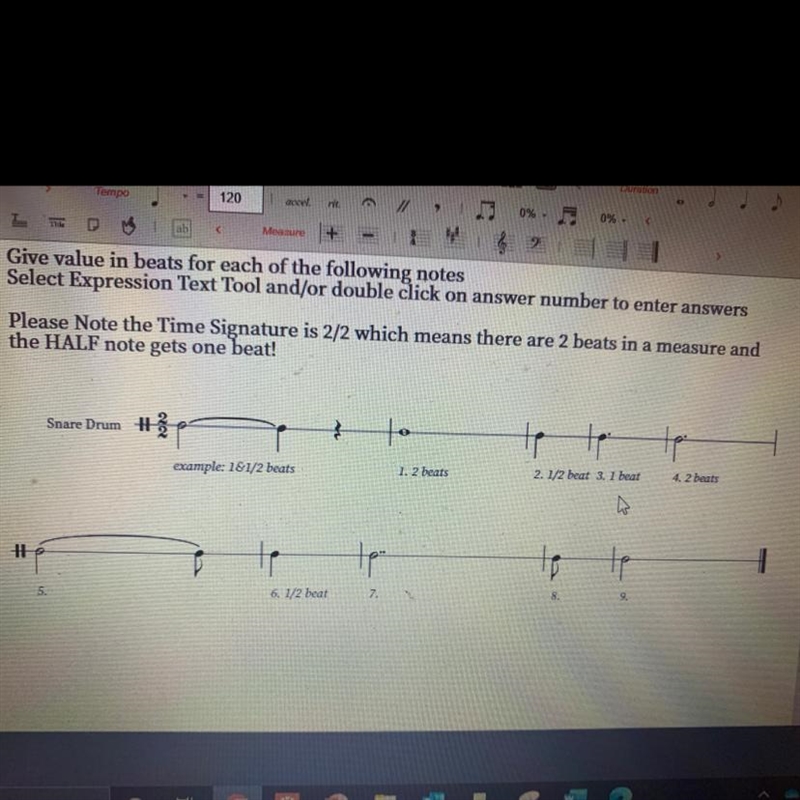 I need help with how many beats are in the notes-example-1