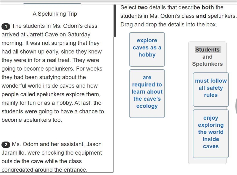 HELP I NEED TO FINISH THIS AS SOON AS POSSIBLE Select two details that describe both-example-1